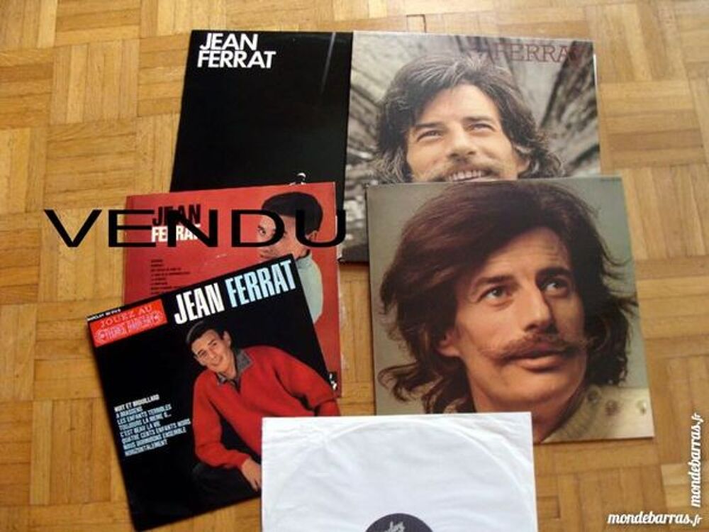 4 disques vinyles JEAN FERRAT + 1 cadeau CD et vinyles