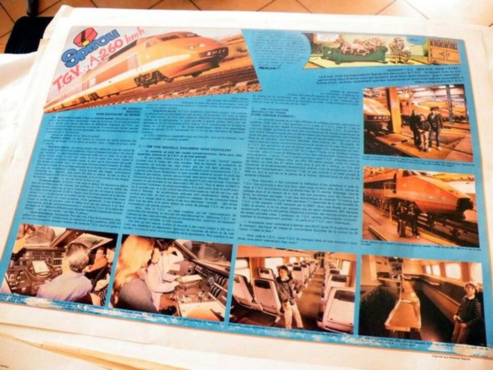 maquette d'impression Journal de Spirou sur le TGV 