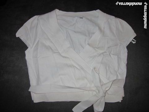 Caraco Camaeu sans manches type cache coeur Blanc 5 Chalon-sur-Sane (71)