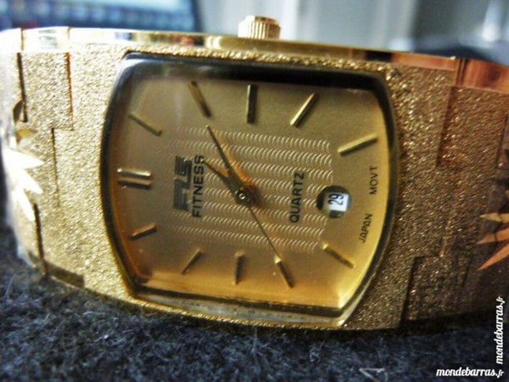 FLS FITNESS MONTRE plaqu&eacute;-or 23K unisexe DIV0427 Bijoux et montres