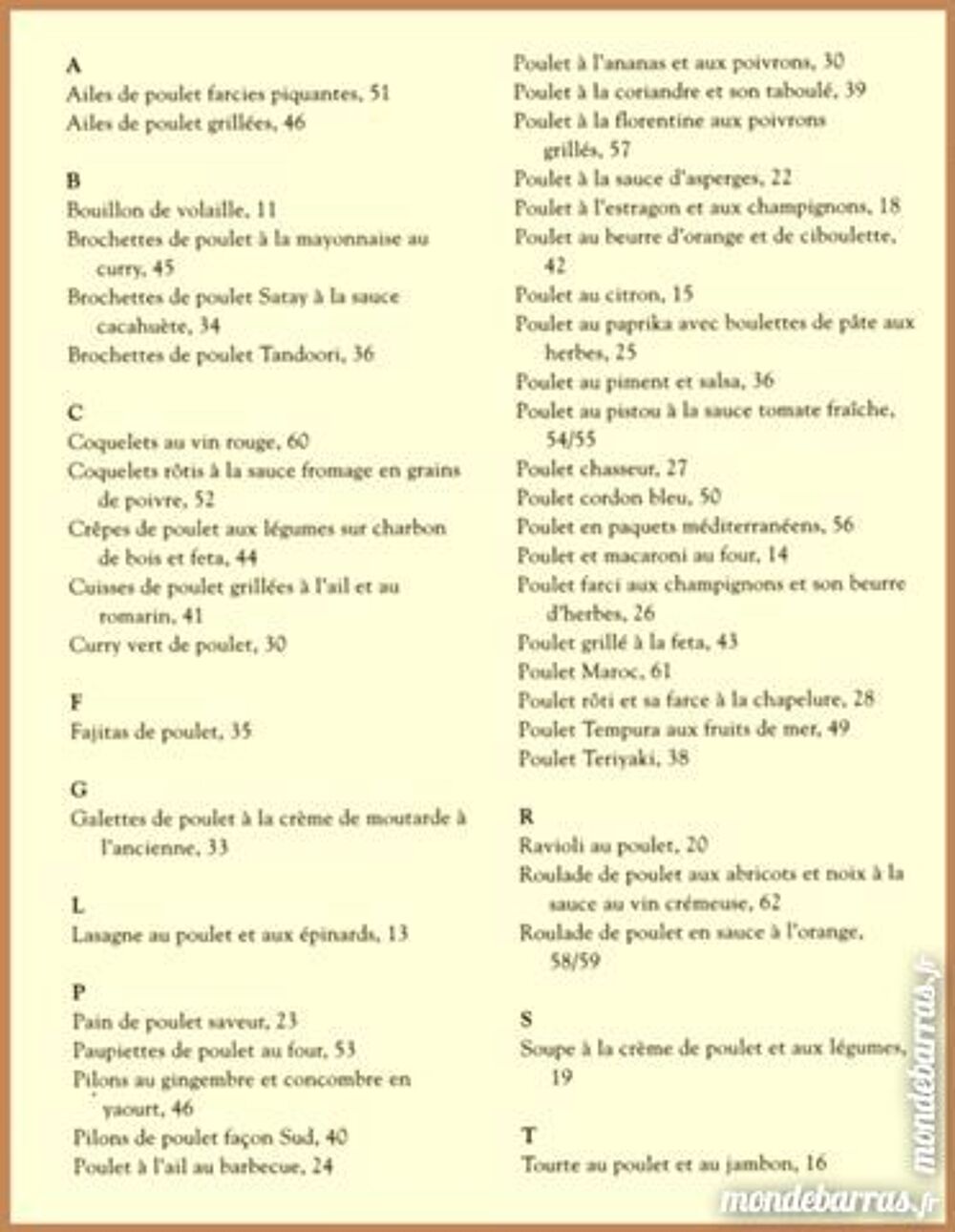 POULET - cuisine - RECETTES / prixportcompris Livres et BD