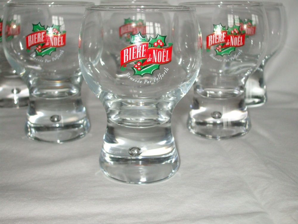 Lot 6 verres "Bi&egrave;re de No&euml;l" Cuisine
