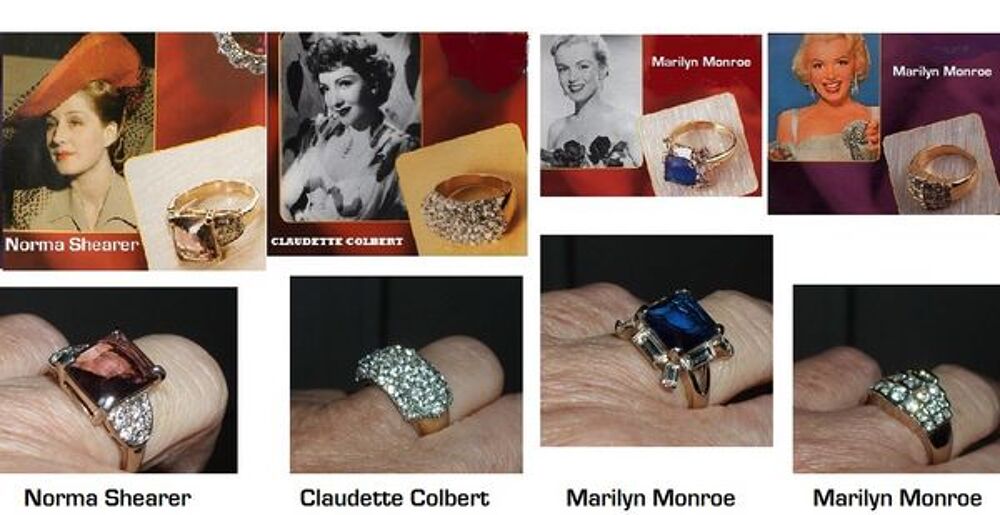 Quatre bagues de collection Bijoux et montres