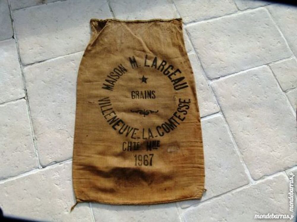 SAC ANCIEN en TOILE DE JUTE Bricolage