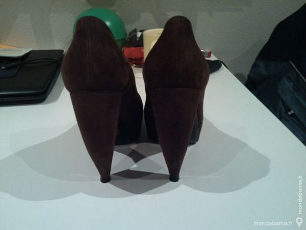 Escarpins marron/noir P38 LANVIN Chaussures