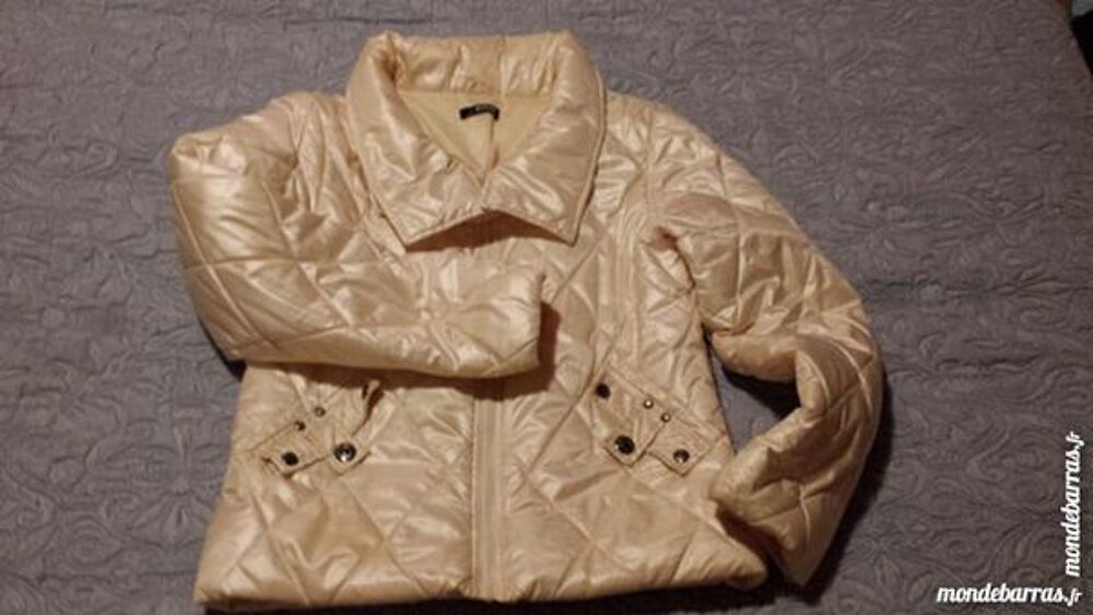 VESTE CHAUDE MORGAN &eacute;cru reflets dor&eacute; Vêtements
