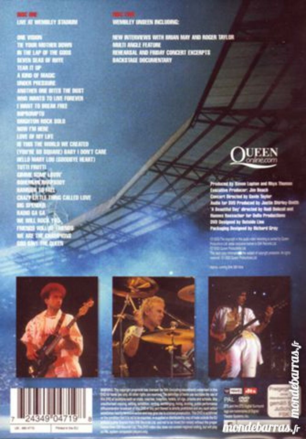 QUEEN LIVE AT WEMBLEY STADIUM DVD et blu-ray