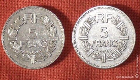 5 Francs de type �LAVRILLIER� de 1933 et 1935. 12 Montreuil (93)