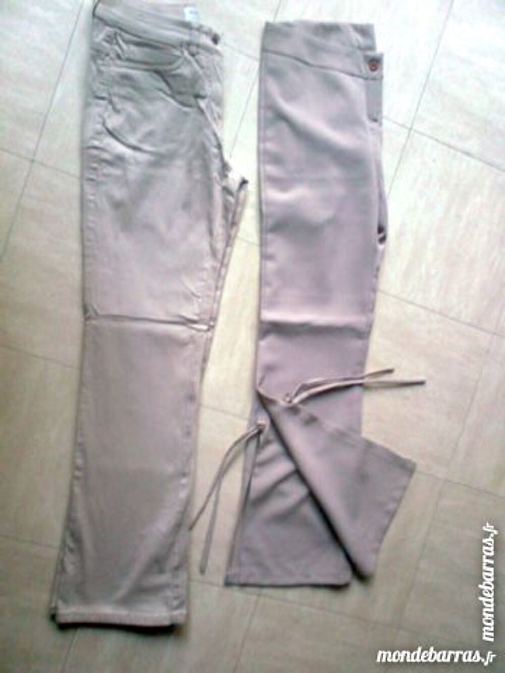 2 pantalons beiges -2 Tshirts - 38 &agrave; M - zoe Vêtements