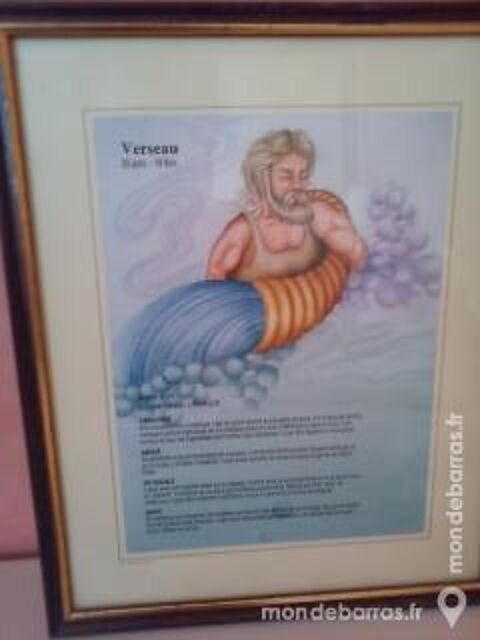 CADRE VERRE MOTIF ASTROLOGIQUE VERSEAU 1 Saint-Martin-au-Lart (62)