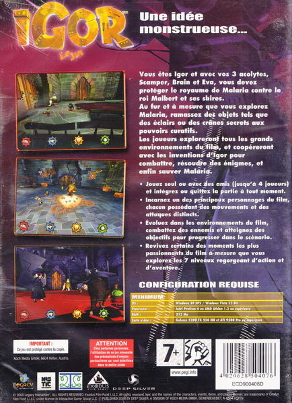 DVD jeu PC Igor Le jeu NEUF blister
Consoles et jeux vidéos