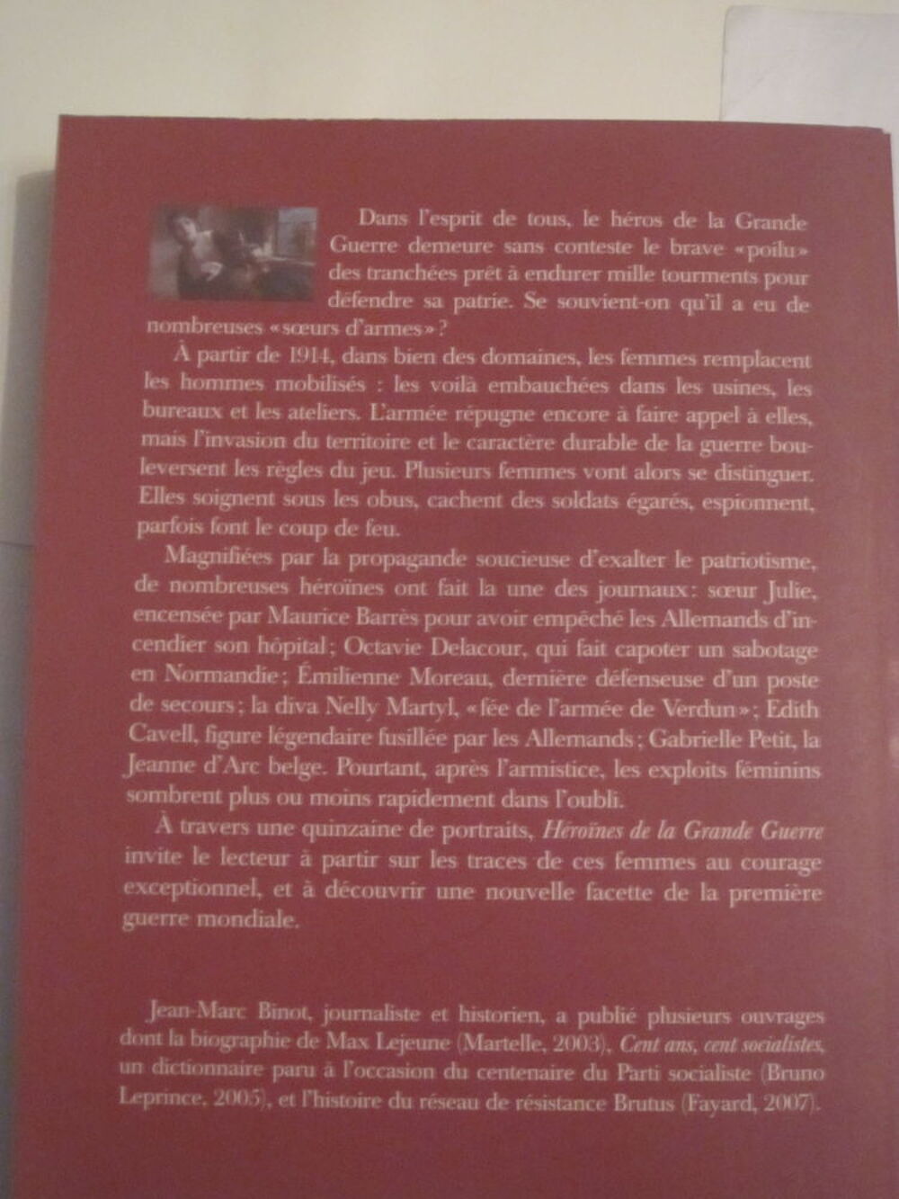 HEROINES DE LA GRANDE GUERRE par JEAN MARC BINOT Livres et BD