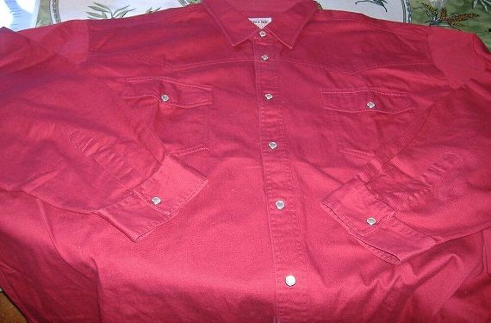 Chemise jean rouge taille 49/50 Vtements