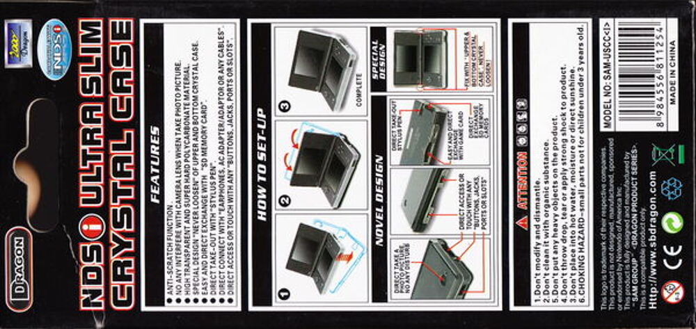 Boitier de protection cristal pour Nintendo DSi NEUF
Consoles et jeux vidéos