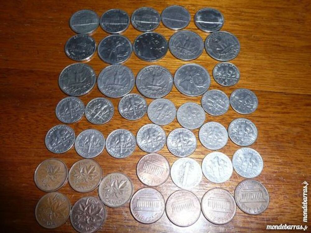 Lot de 42 pi&egrave;ces USA CANADA 