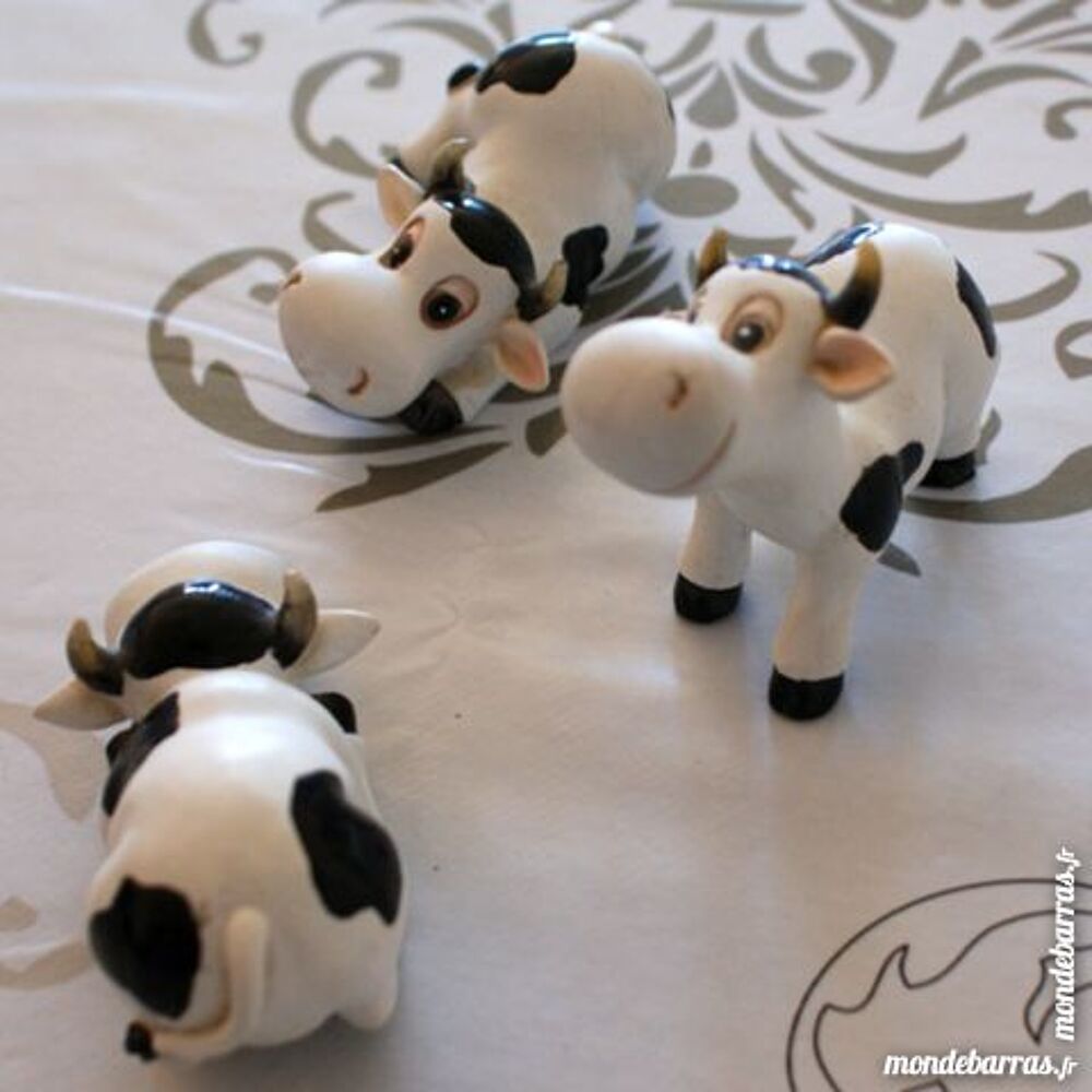 Statuettes vaches en r&eacute;sine Décoration