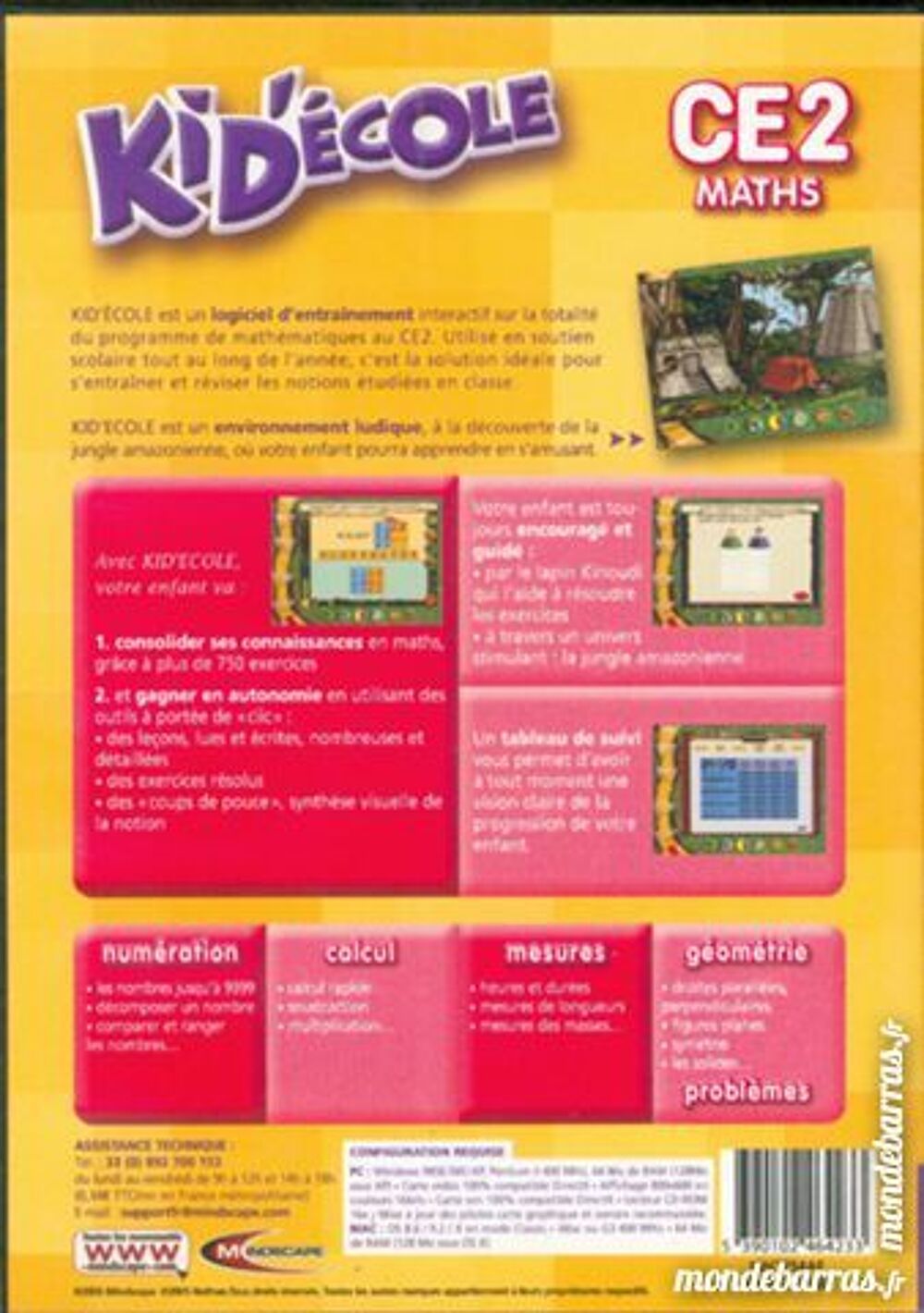 kid'&eacute;cole CE 2 - maths - 8-9 ans - PC/MAC - &eacute;duc Matériel informatique