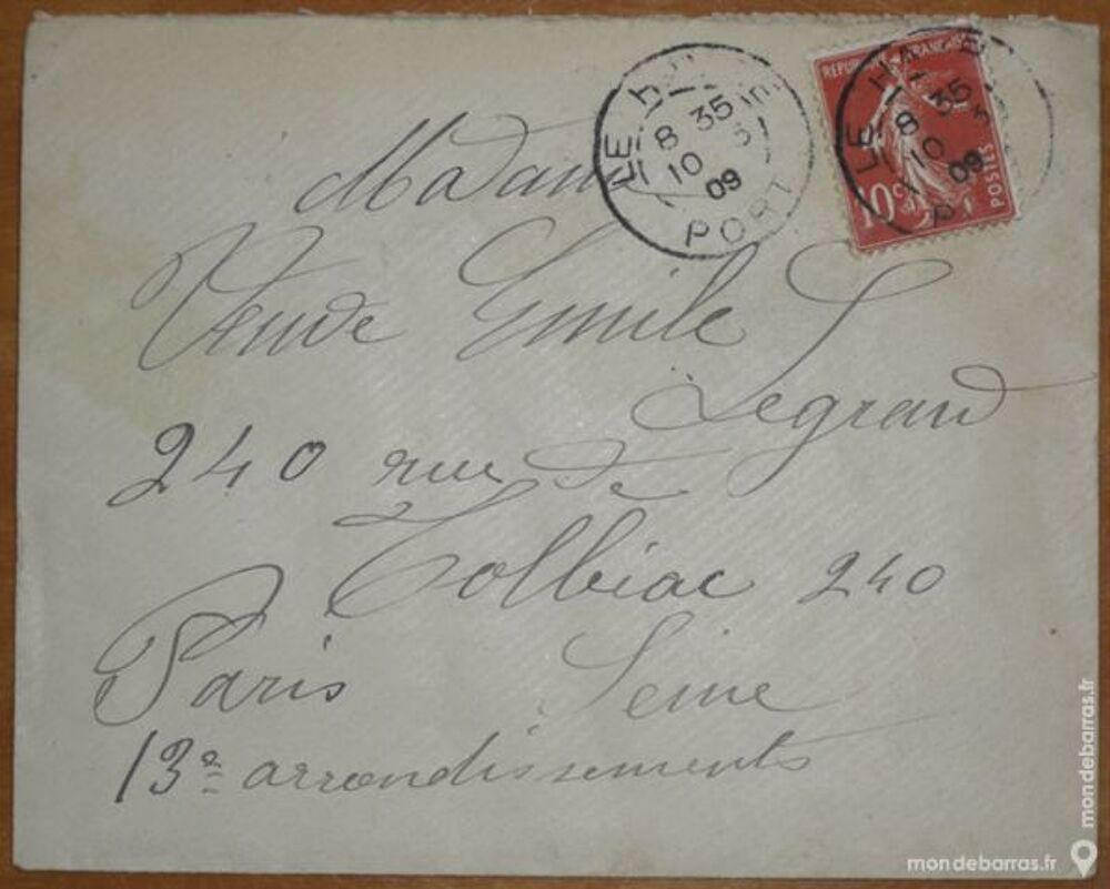 Lot de 6 enveloppes timbr&eacute;es tr&egrave;s anciennes 