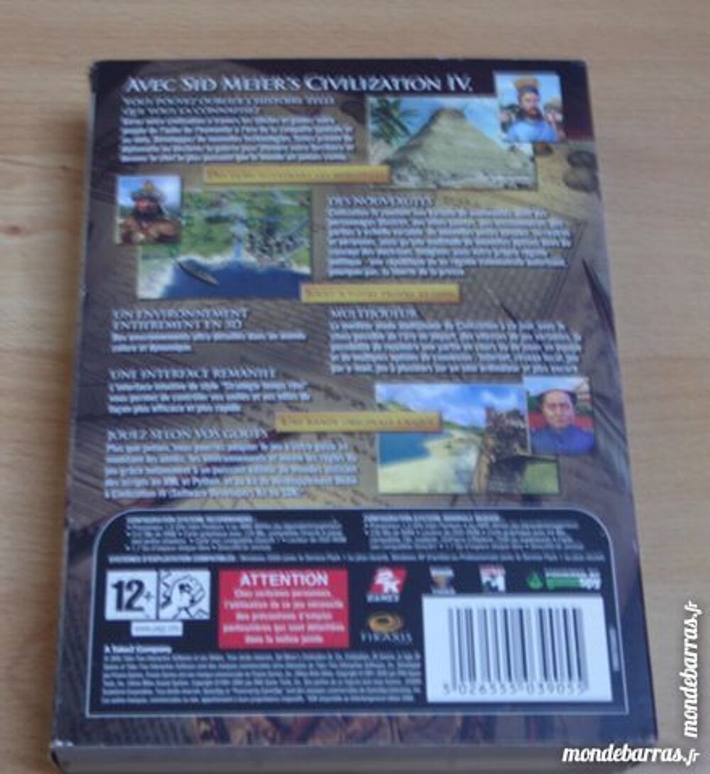 Jeu PC Civilization 4 Consoles et jeux vidéos