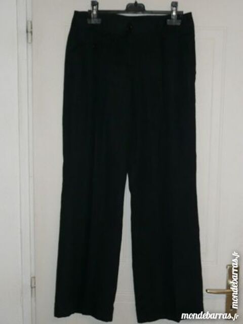 PANTALON NOIR EN LIN JOFRATI T38 3 Escalquens (31)