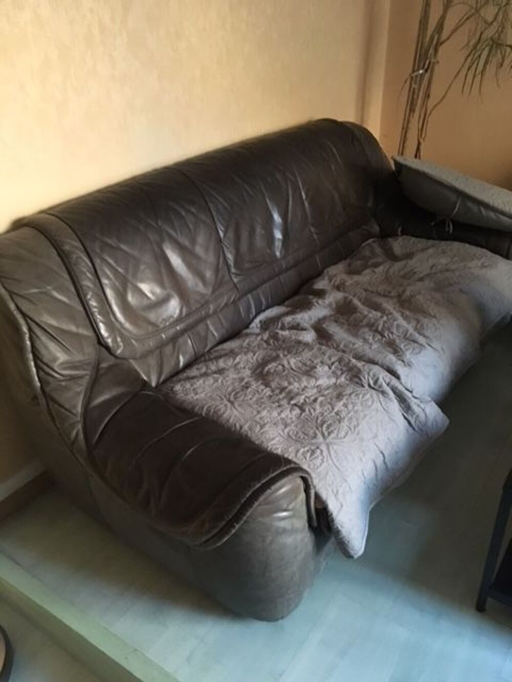 DEUX FAUTEUILS CLUB CUIR GRIS
+ CANAPE 3 PLACES
Meubles