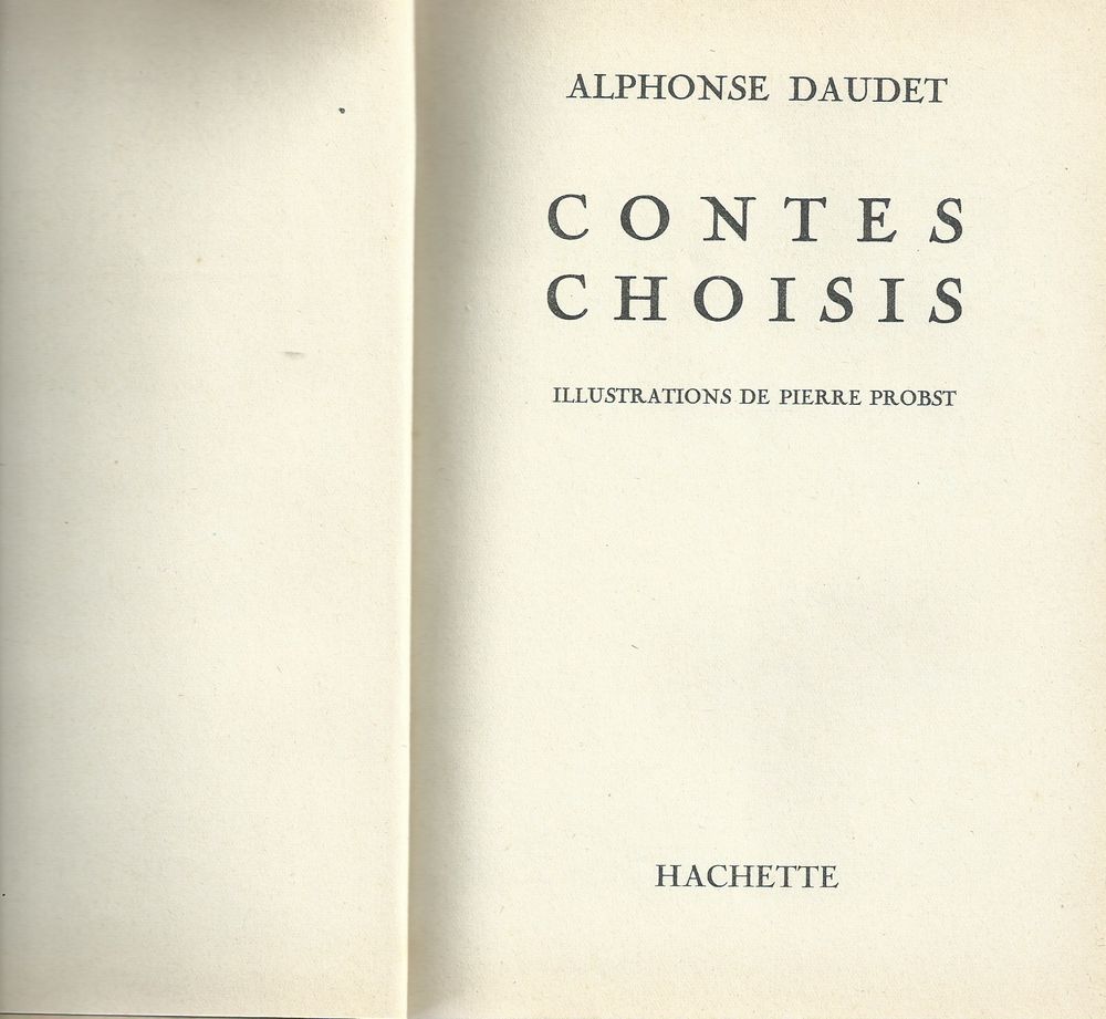 1 livre , Contes choisis 1952 Livres et BD
