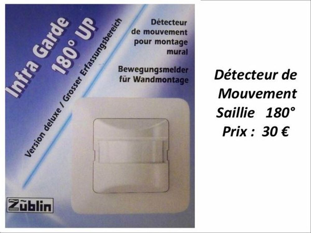 D&eacute;tecteur de mouvement Saillie 180&deg; Zublin Bricolage