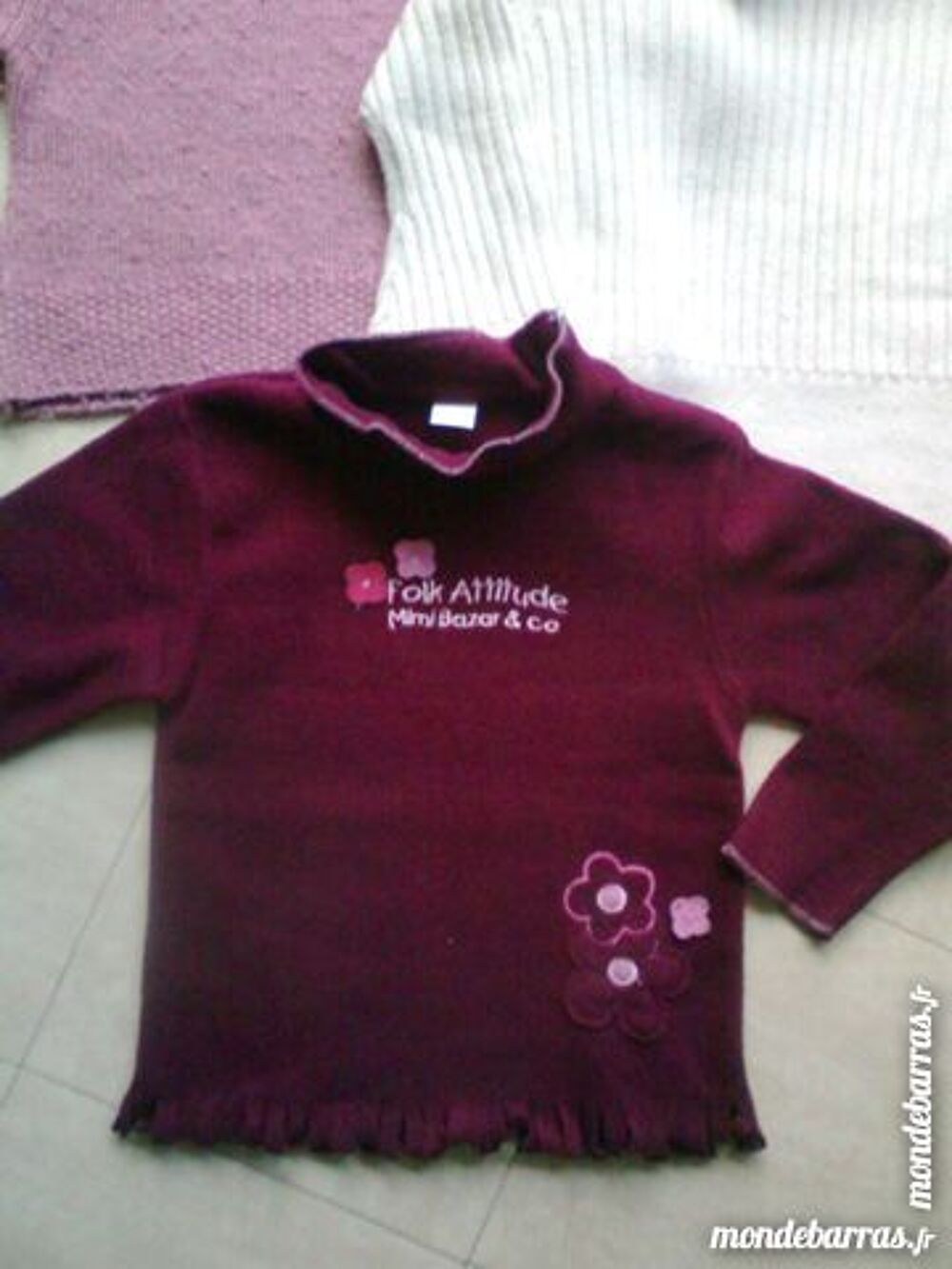 3 jolis PULLS OVER - 8 ans - zoe Vêtements enfants