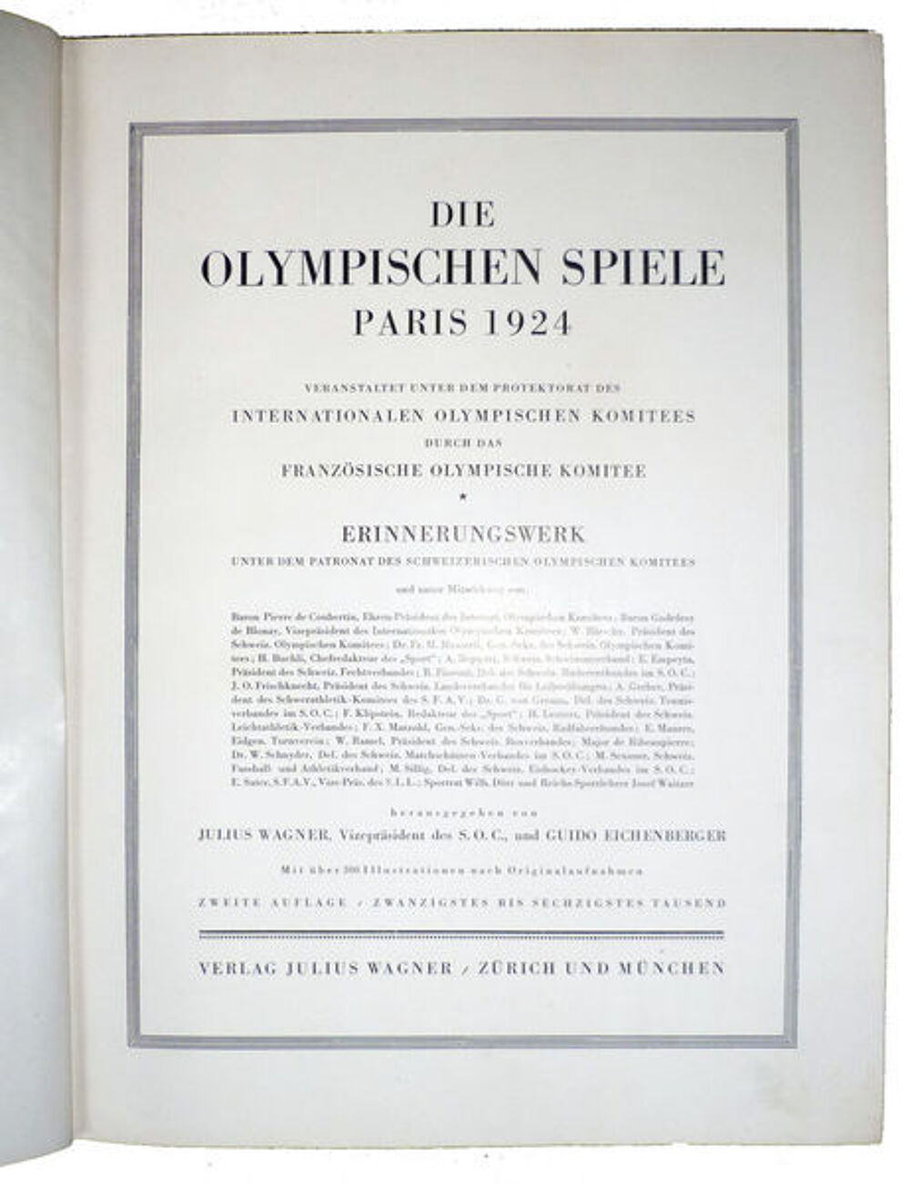 Livre de 1924 illustr&eacute; sur JO &agrave; Paris en allemand Livres et BD
