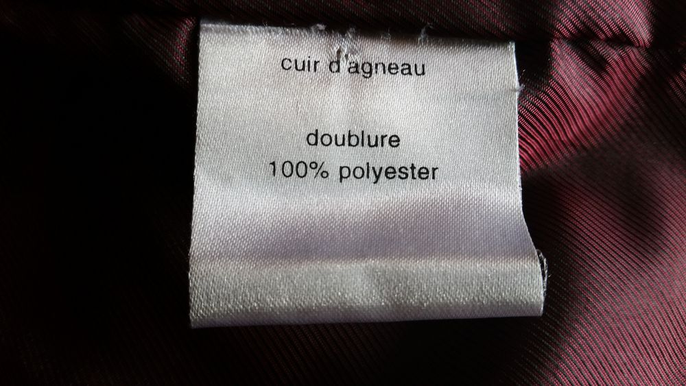 veste cuir noir Vêtements