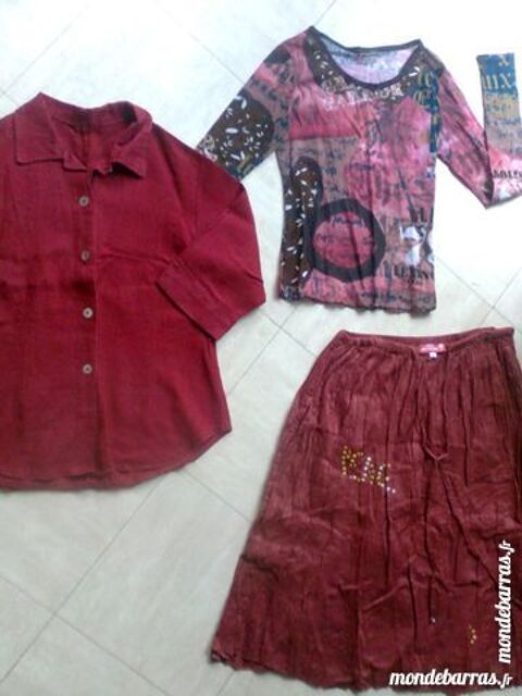 VESTE - HAUT - JUPE bordeaux -38/40 - zoe 3 Martigues (13)