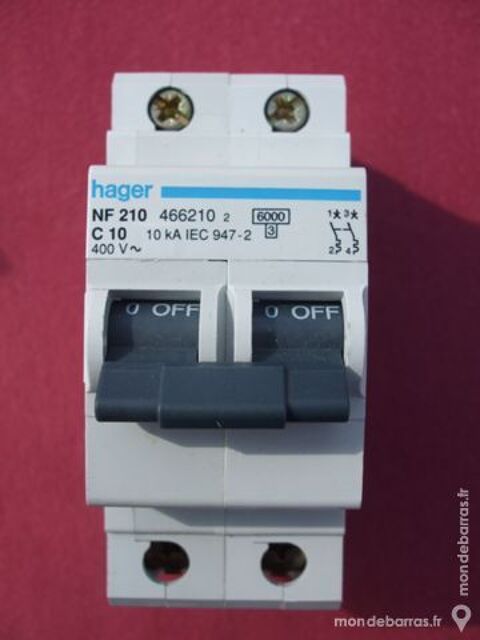 Rf NF210 OU NFN210 DISJONCTEUR HAGER 2P 10A 6kA C 30 Tergnier (02)