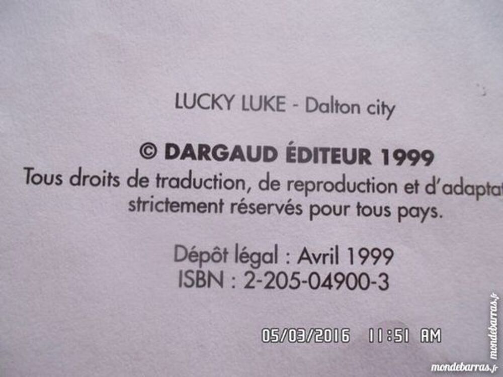 BD LUCKY LUKE DALTON CITY Livres et BD
