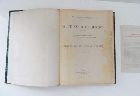 LIVRE ANCIEN PROCES DU MARECHAL PETAIN 1945 ORIGINAL tbe 69 Marseille 11 (13)