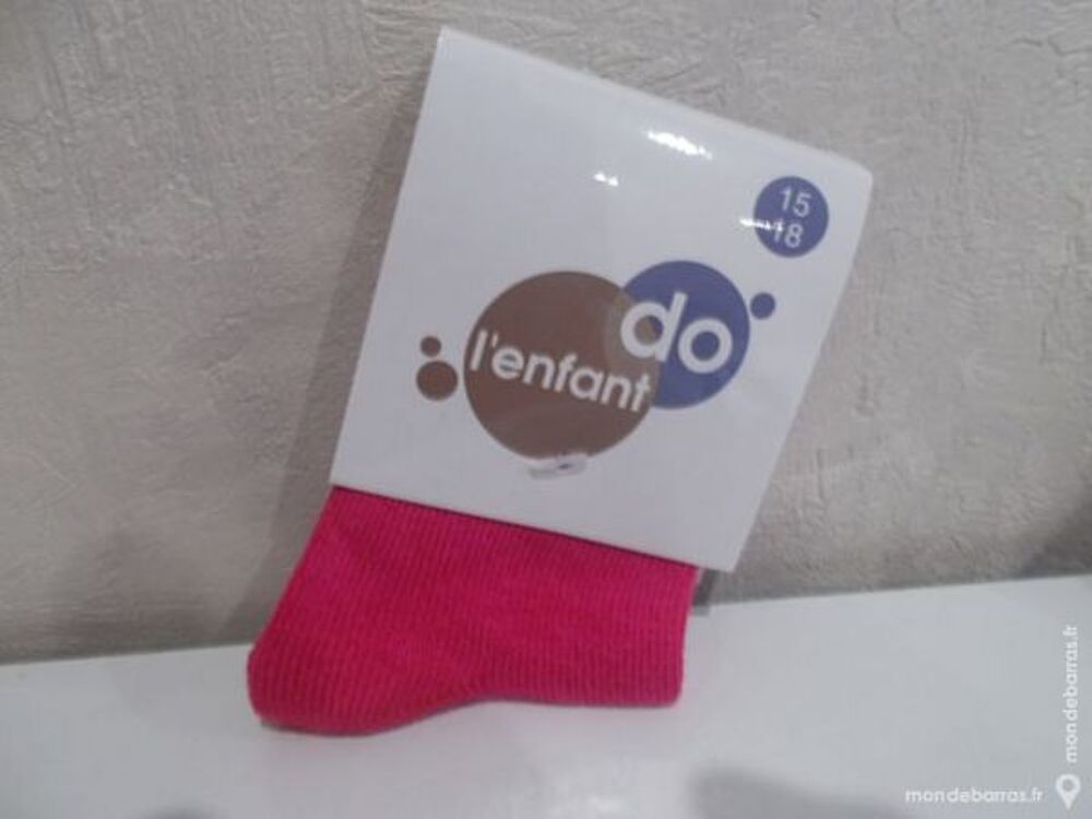 DEUX PAIRES CHAUSSETTES NEUVES L'ENFANT DO 15-18 Vtements enfants