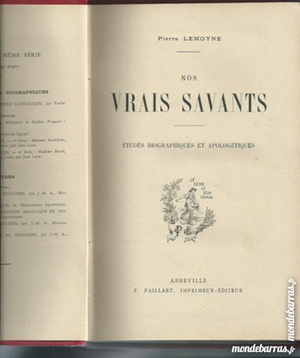livre ancien , Nos vrais savants ,1901 Livres et BD