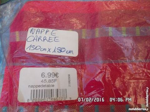 NAPPE CARREE ROSE 3 Chambly (60)