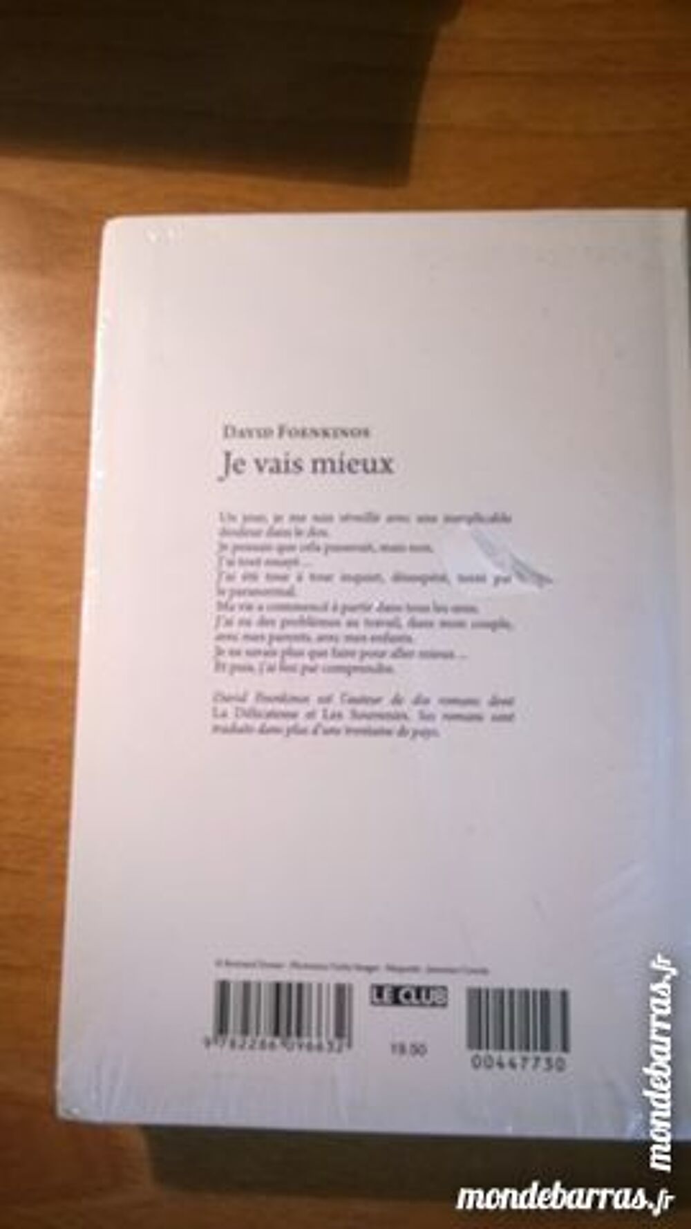 David Foenkinos - je vais mieux Livres et BD
