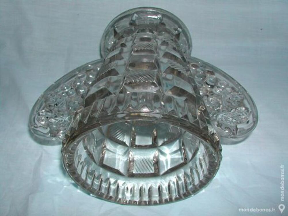 Ancien VASE ART DECO verre moul&eacute; XXeme NO COPY Décoration