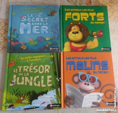 LOT 4 LIVRES NATHAN MER JUNGLE ANIMAUX... 8 Attainville (95)