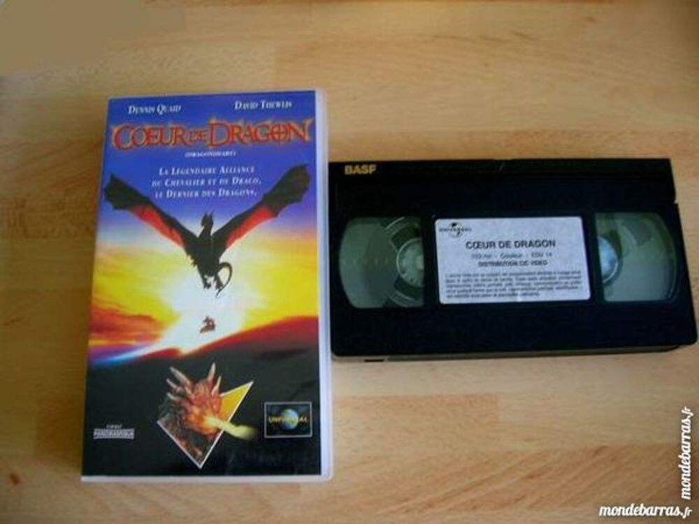 K7 VHS COEUR DE DRAGON Volume 1 DVD et blu-ray