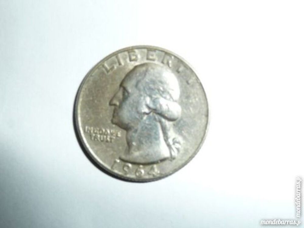 Pi&egrave;ce Argent Quarte Dollar 1964 Liberty USA 
