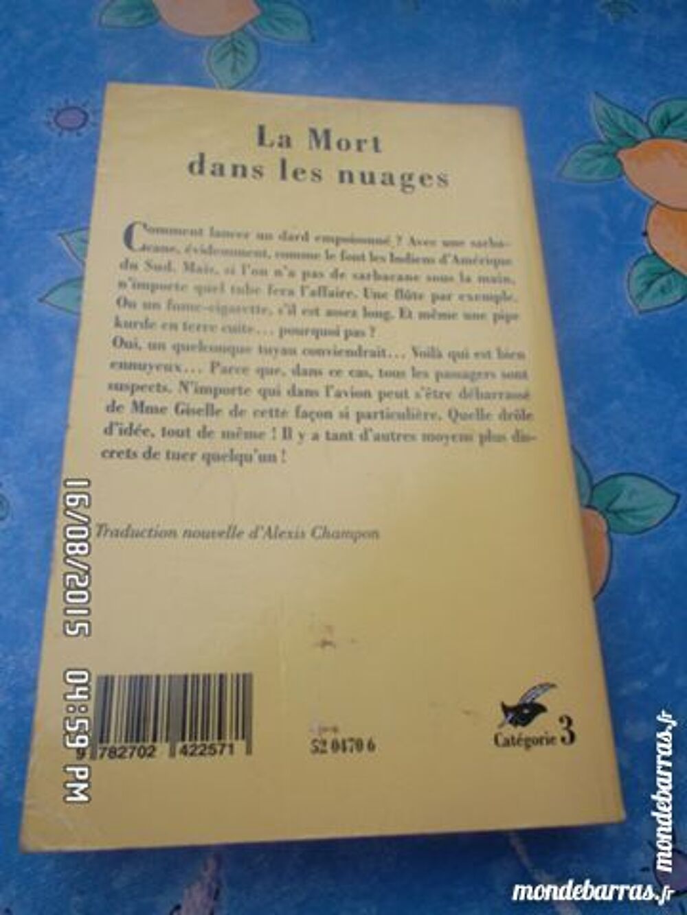 LA MORT DANS LES NUAGES Livres et BD