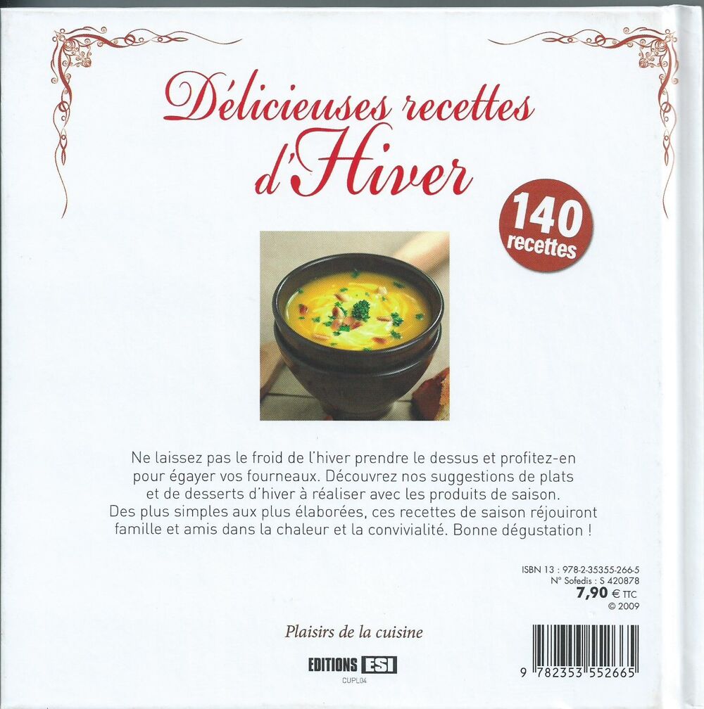 1 livre de cuisine , d&eacute;licieuses recettes d'hiver Livres et BD