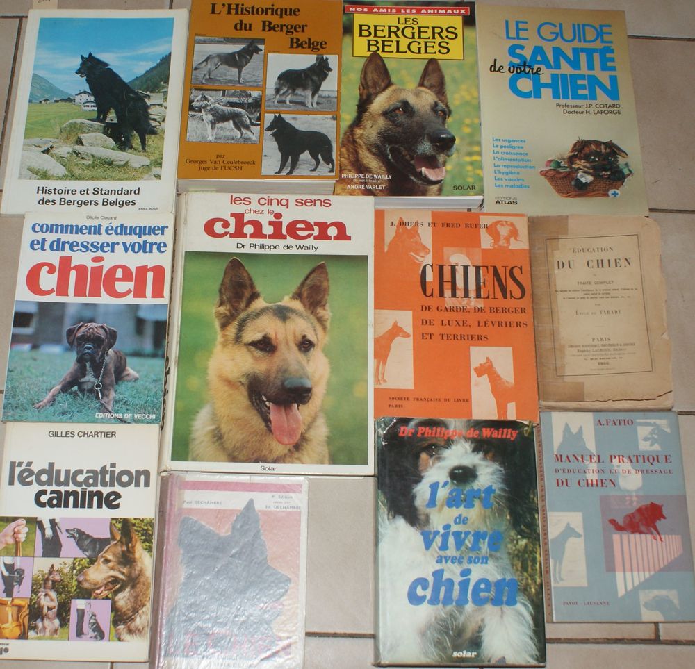 12 livres sur chiens et bergers belge Livres et BD