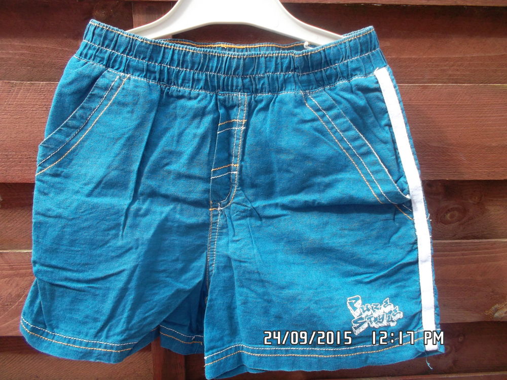 SHORT BLEU*JUSTE 1E*KIKI60230 Vêtements enfants