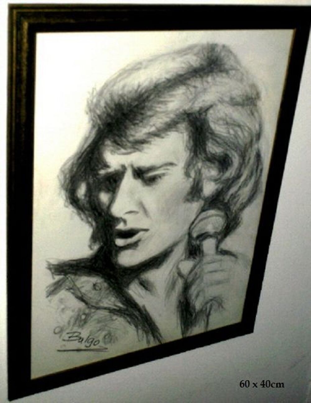 
Dessin original 'JOHNNY HALLYDAY ' 