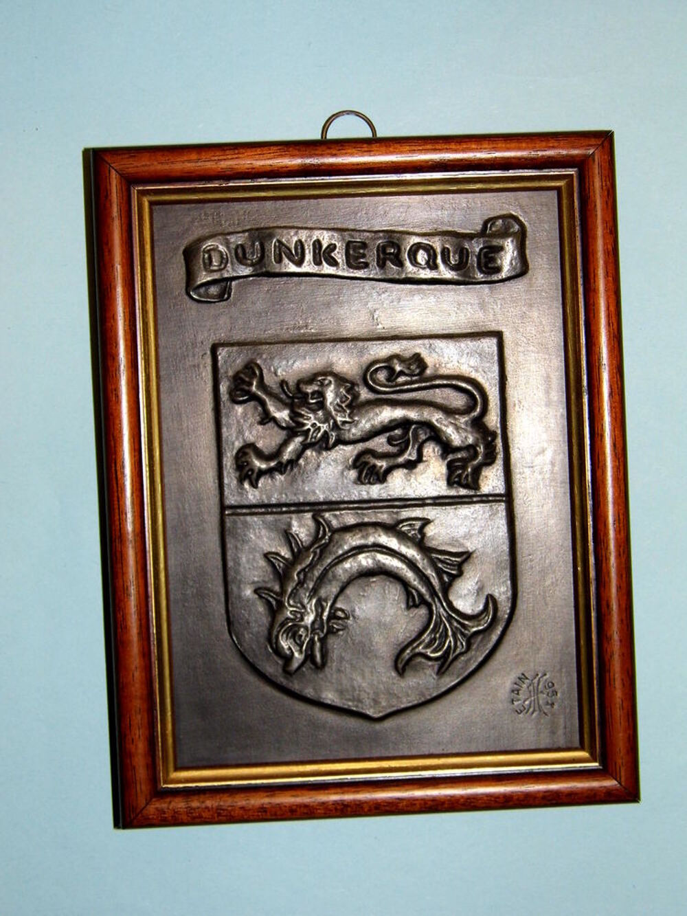Tableau &eacute;tain ARMOIRIES DUNKERQUE FLANDRE NORD Dcoration