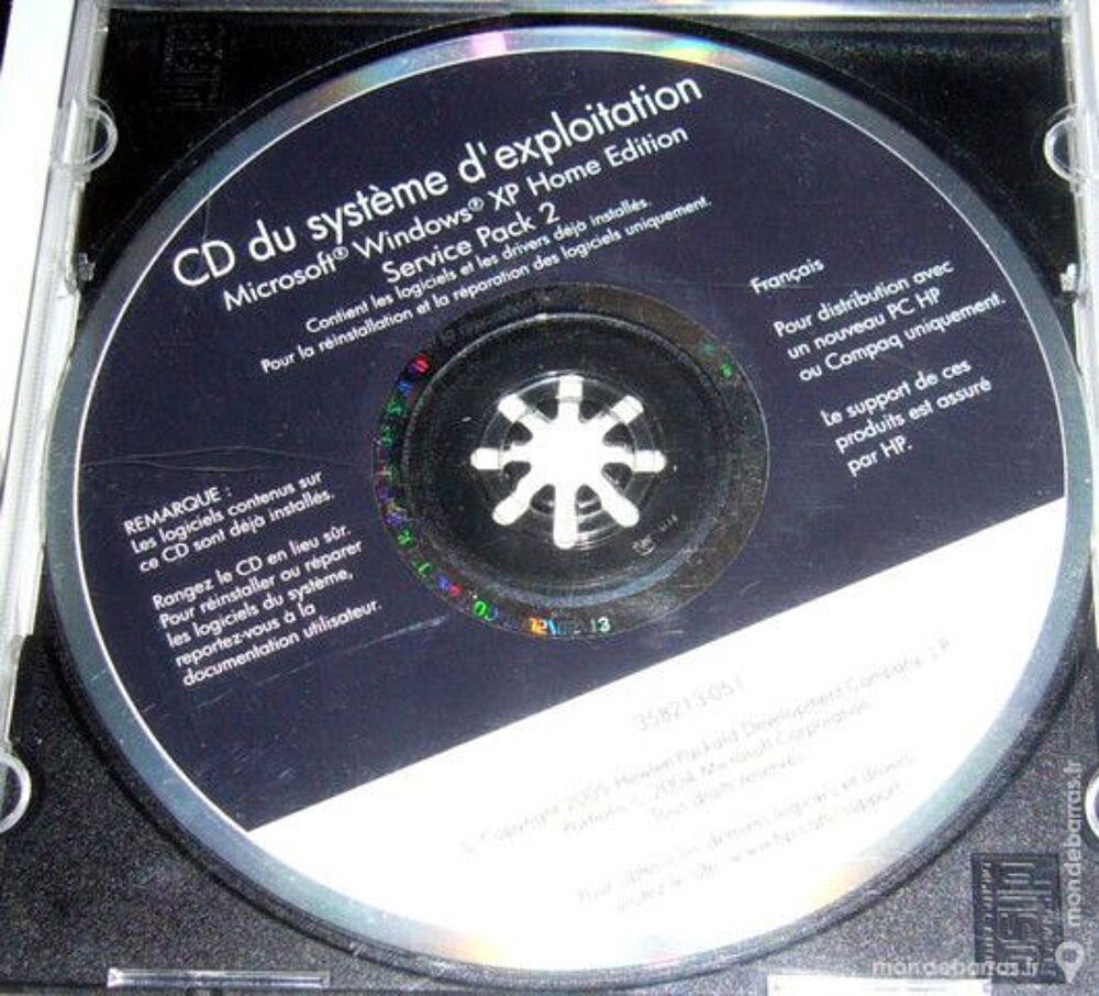 CD du systeme d'exploitation microsoft windows XP Matriel informatique