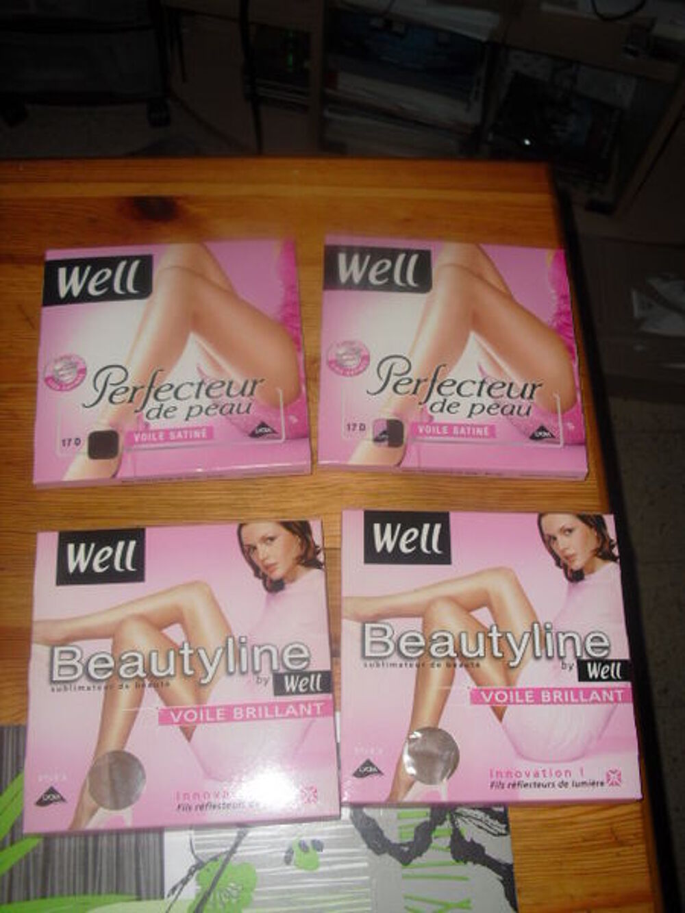 COLLANTS WELL NEUF voile satin&eacute; et voile brillant T2 LOT 4 Vêtements